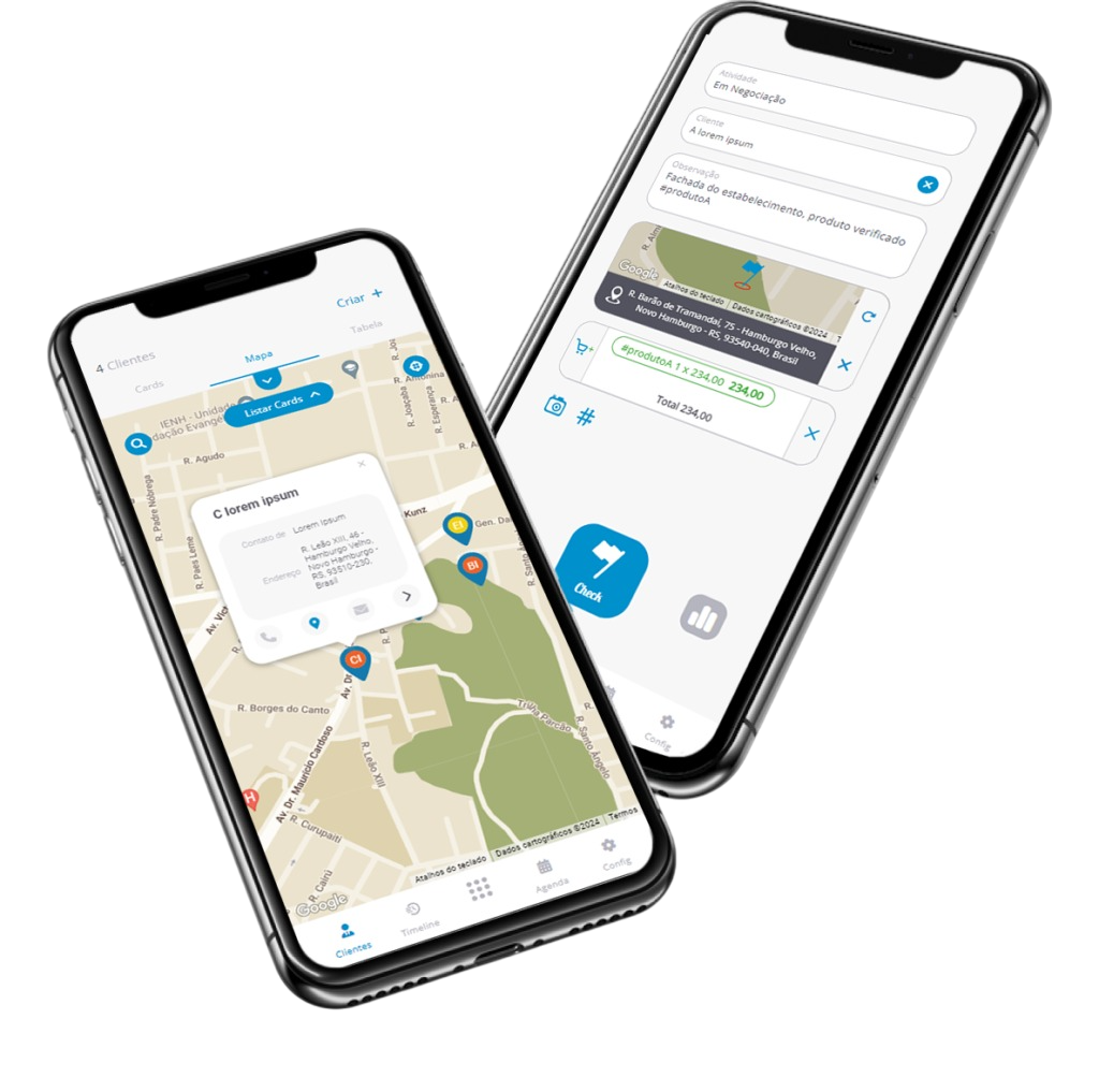 Localização de profissionais no mapa